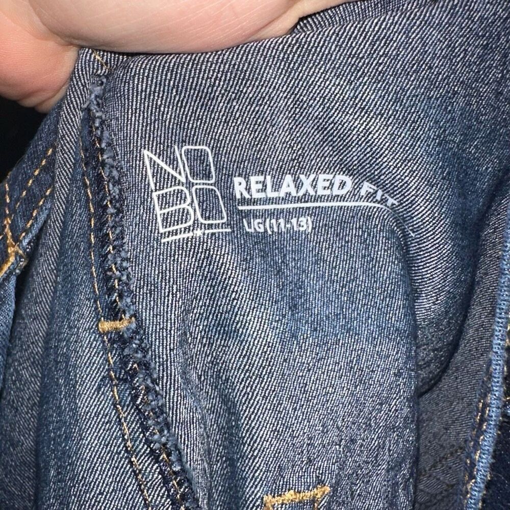 No Boundaries classic distressed L denim overalls - Picture 3 of 3